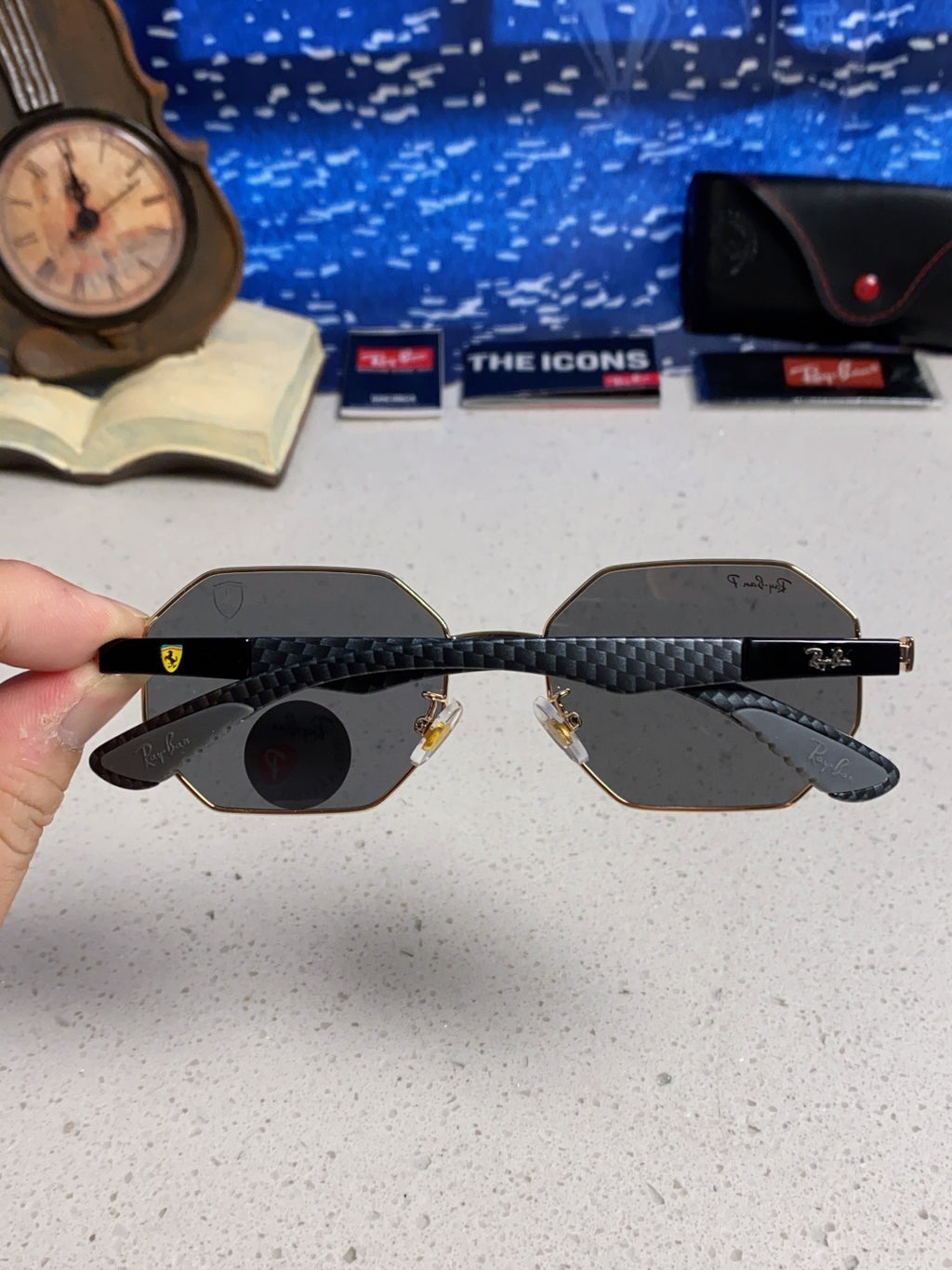 Ray-Ban RB3140 Polarized Square Silver Lens Sunglasses for Men & Wome - 488200 - detail image 5