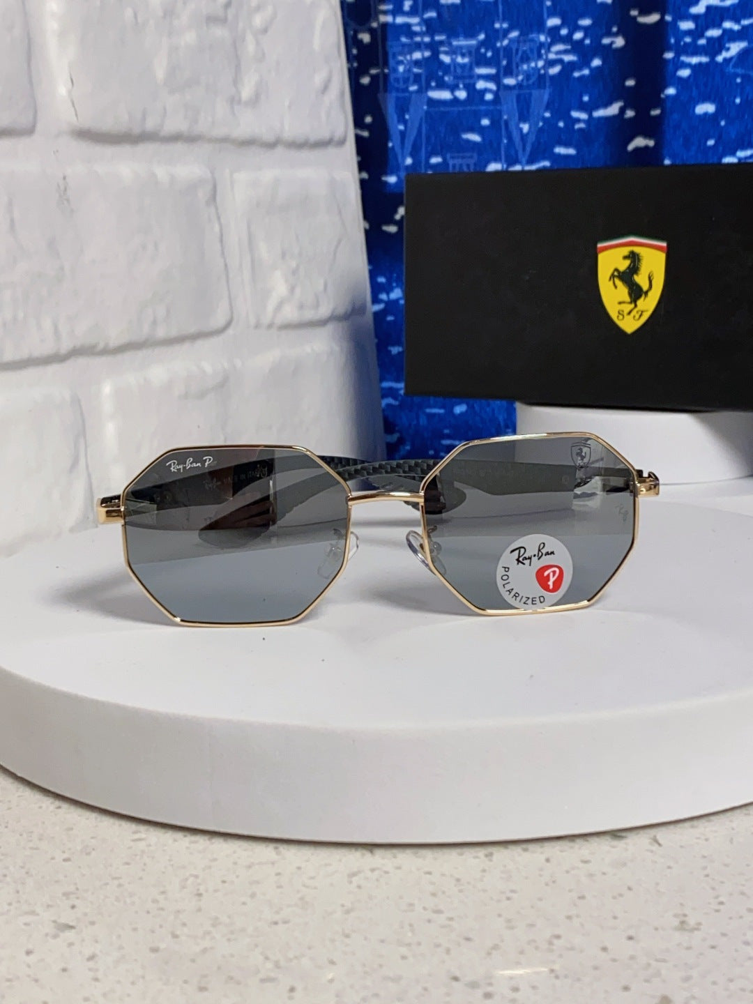 Ray-Ban RB3140 Polarized Square Silver Lens Sunglasses for Men & Wome - 488200 - detail image 2