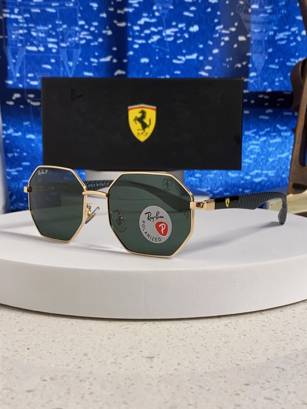 Ray-Ban RB3140 Polarized Square Silver Lens Sunglasses for Men & Wome - 488201