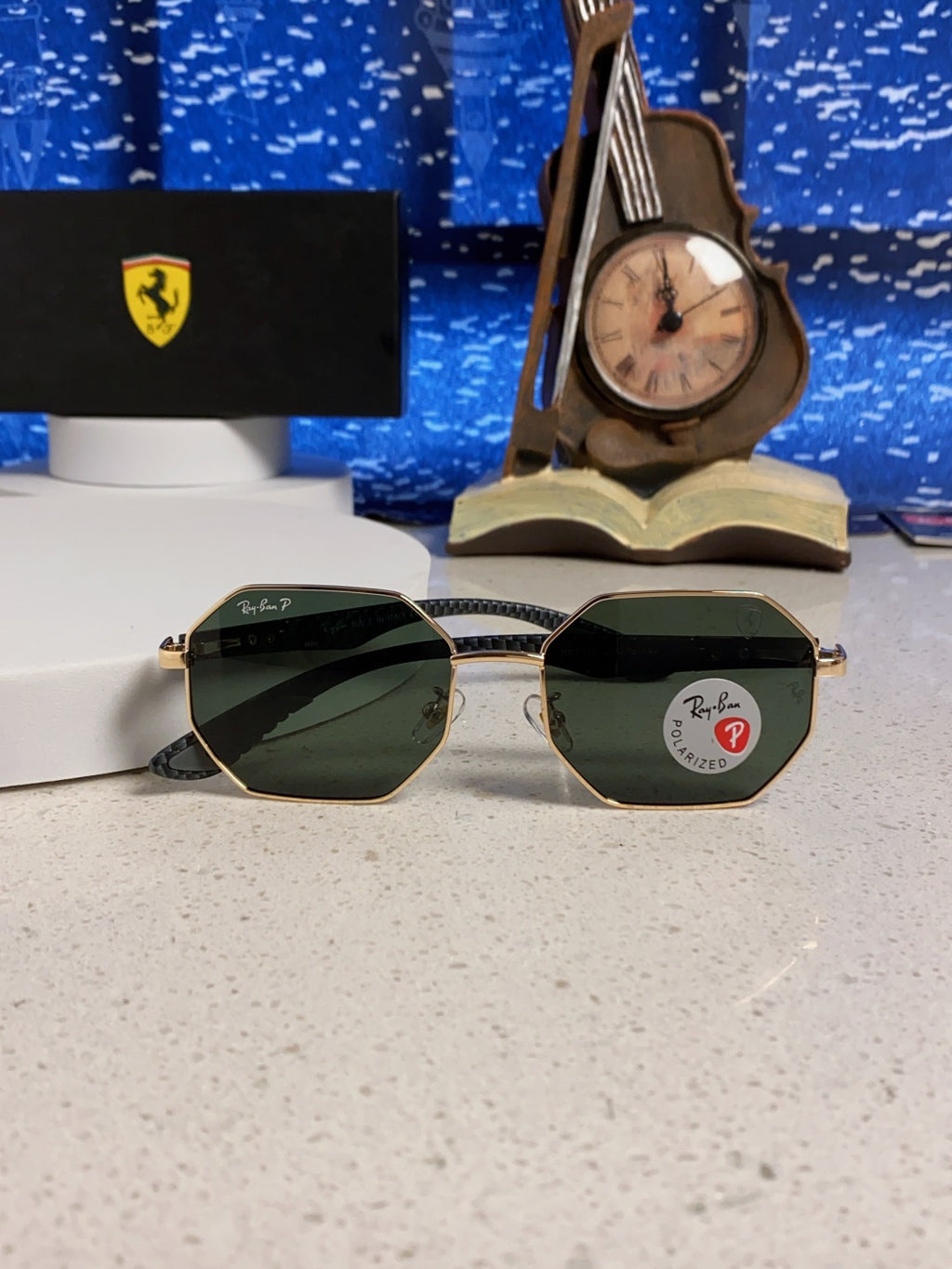 Ray-Ban RB3140 Polarized Square Silver Lens Sunglasses for Men & Wome - 488201 - detail image 9