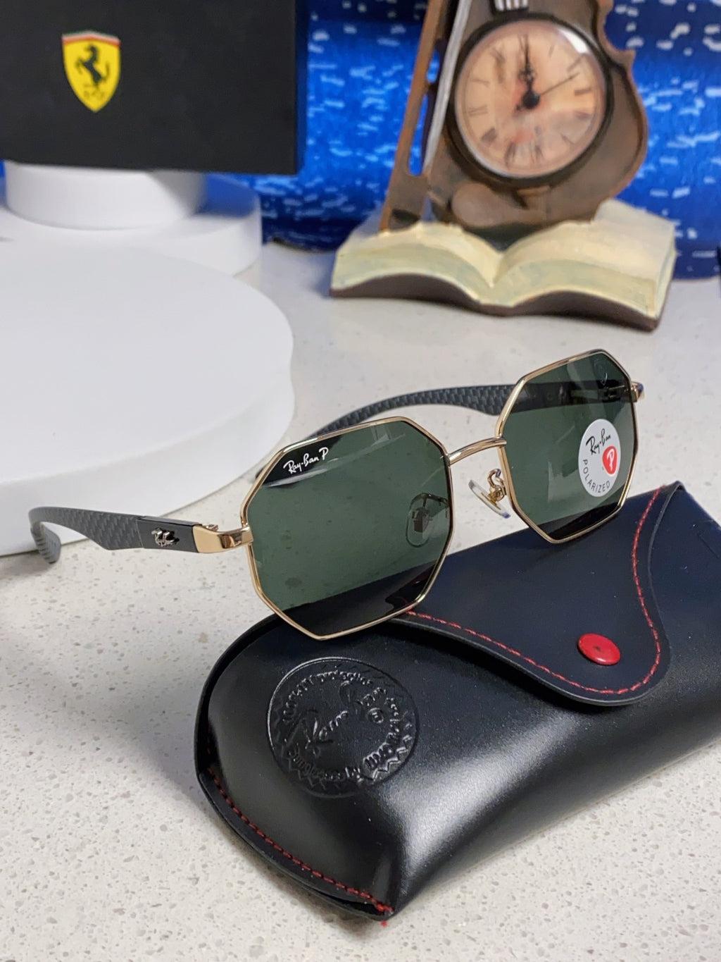 Ray-Ban RB3140 Polarized Square Silver Lens Sunglasses for Men & Wome - 488201 - detail image 10