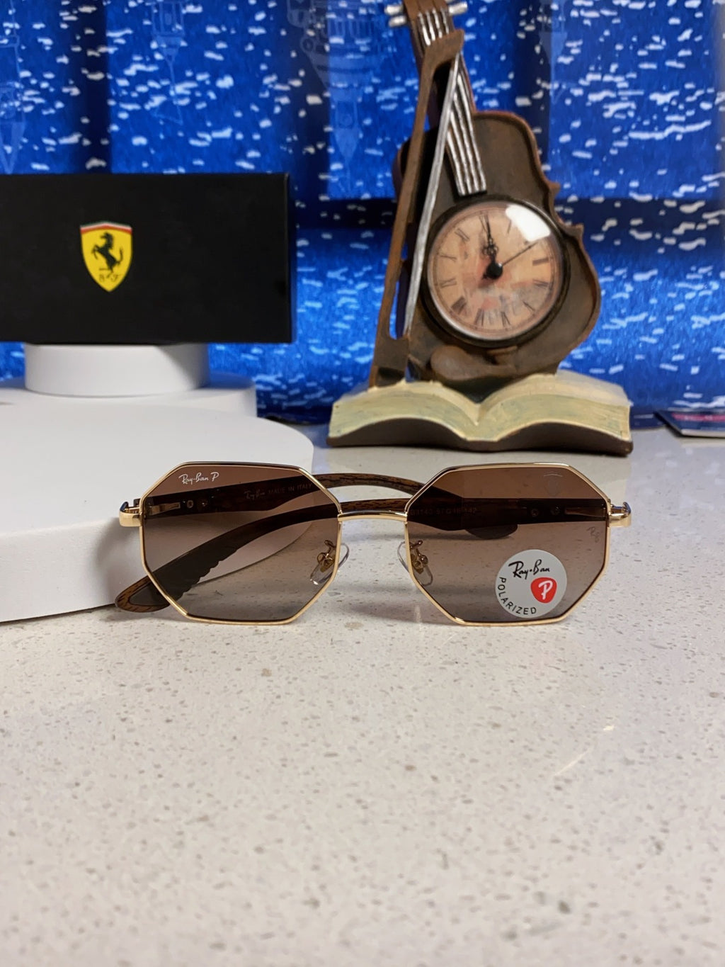 Ray-Ban RB3140 Polarized Square Red Lens Sunglasses for Men & Women - detail image 9