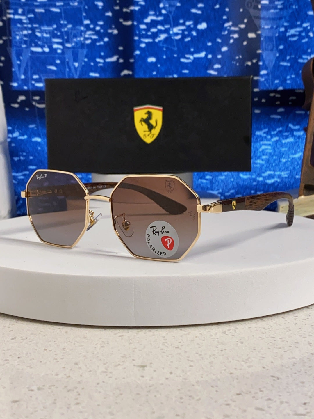 Ray-Ban RB3140 Polarized Square Red Lens Sunglasses for Men & Women