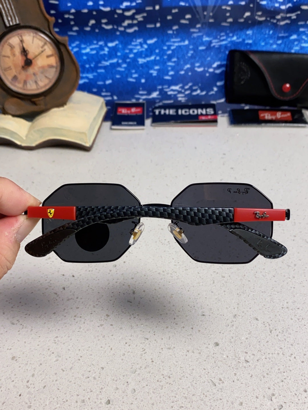 Ray-Ban RB3140 Polarized Square Silver Lens Sunglasses for Men & Wome - 359001 - detail image 5