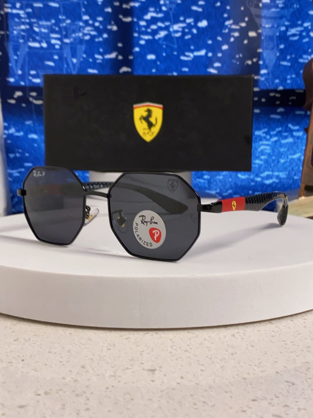 Ray-Ban RB3140 Polarized Square Silver Lens Sunglasses for Men & Wome - 359001