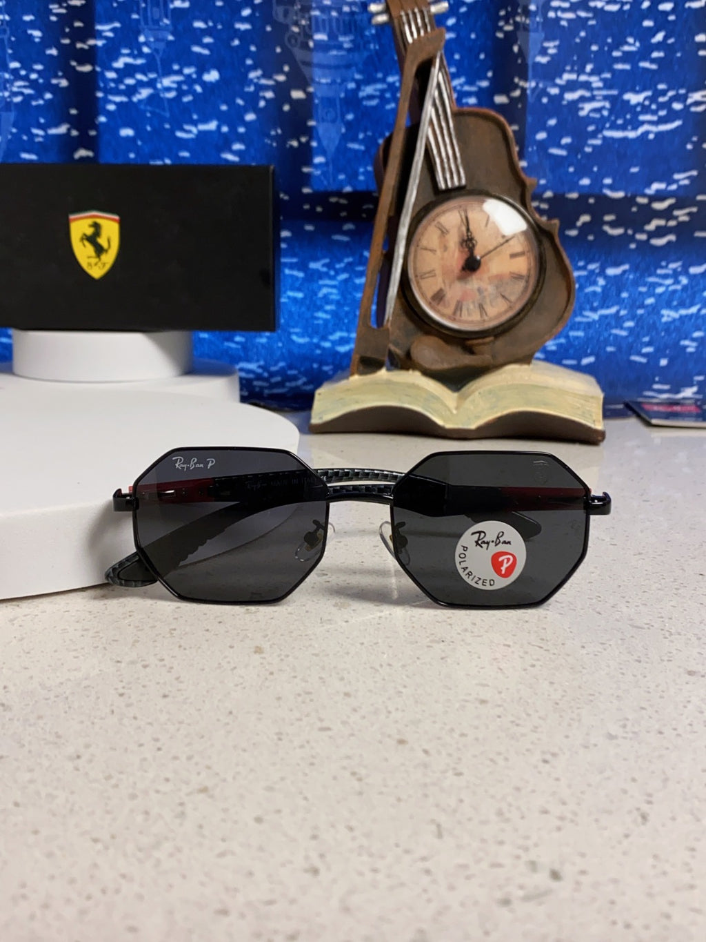 Ray-Ban RB3140 Polarized Square Silver Lens Sunglasses for Men & Wome - 359001 - detail image 9