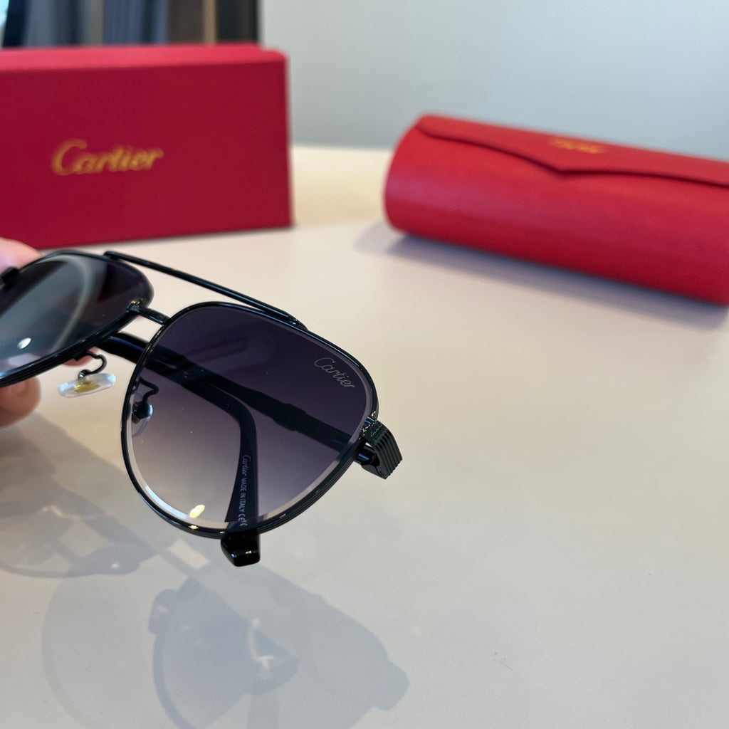 Cartier Lightweight Metal Rimless Silver Lens Sunglasses for Men & Wo - 867183 - detail image 9