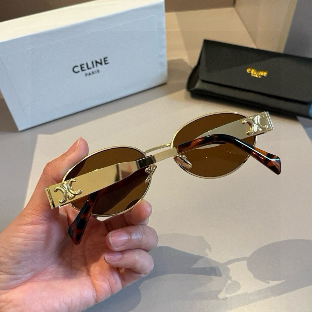 Celine Cat-Eye Gold Lens Sunglasses for Men & Women - 465500 - detail image 5