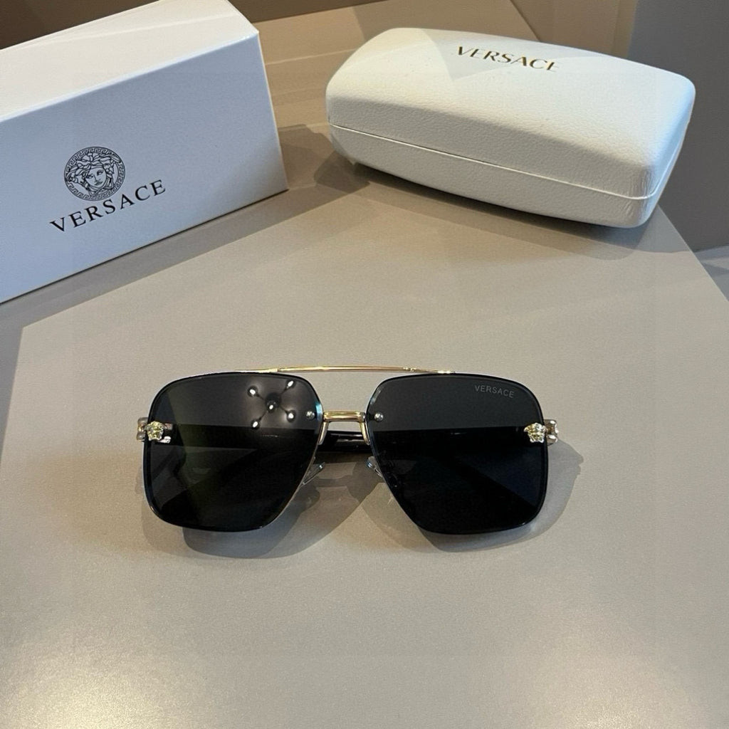 Versace Polarized Fashion Gold Lens Sunglasses for Men - 416345 - detail image 7