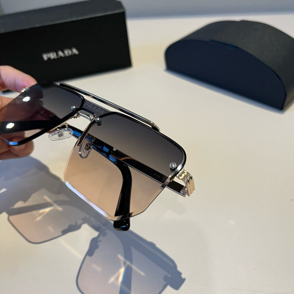 Prada Polarized Fashion Brown Lens Sunglasses for Men - 358378 - detail image 8