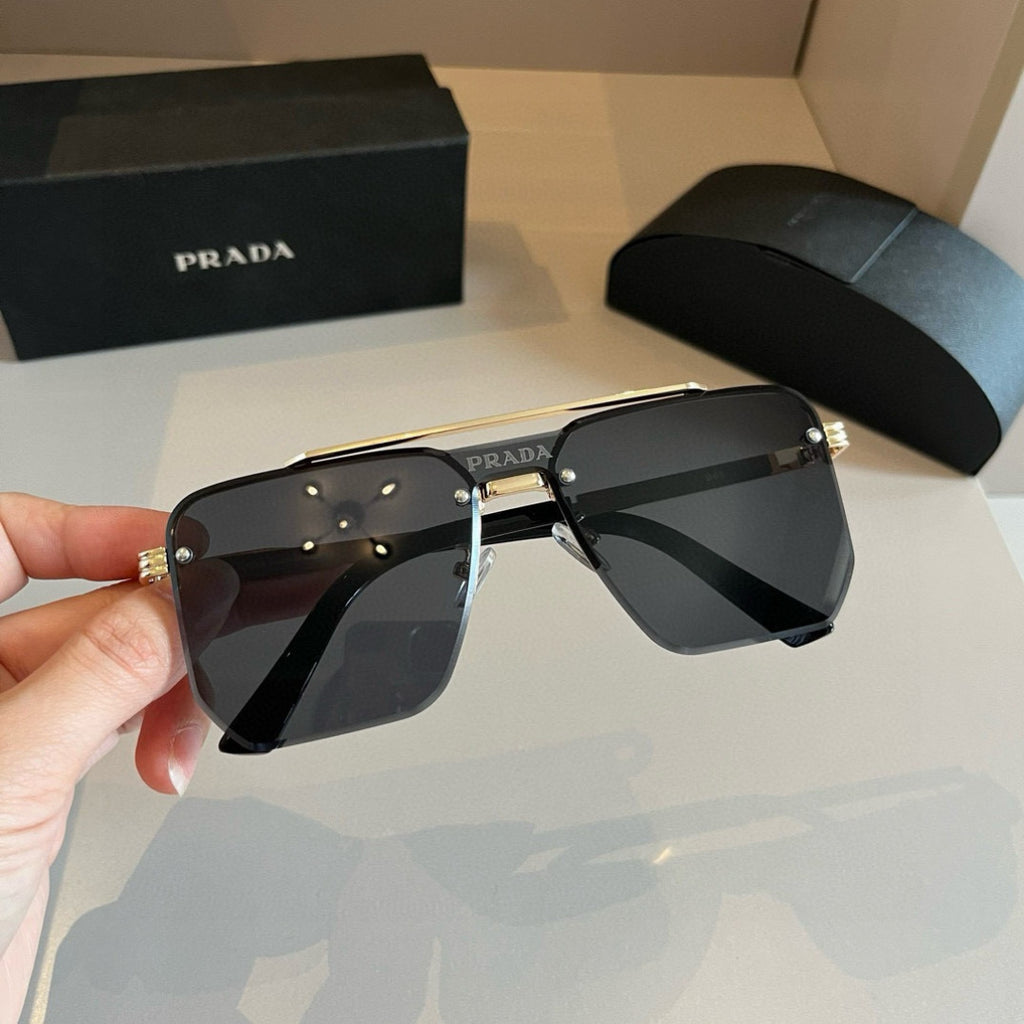 Prada Polarized Fashion Gold Lens Sunglasses for Men - 358379 - detail image 6
