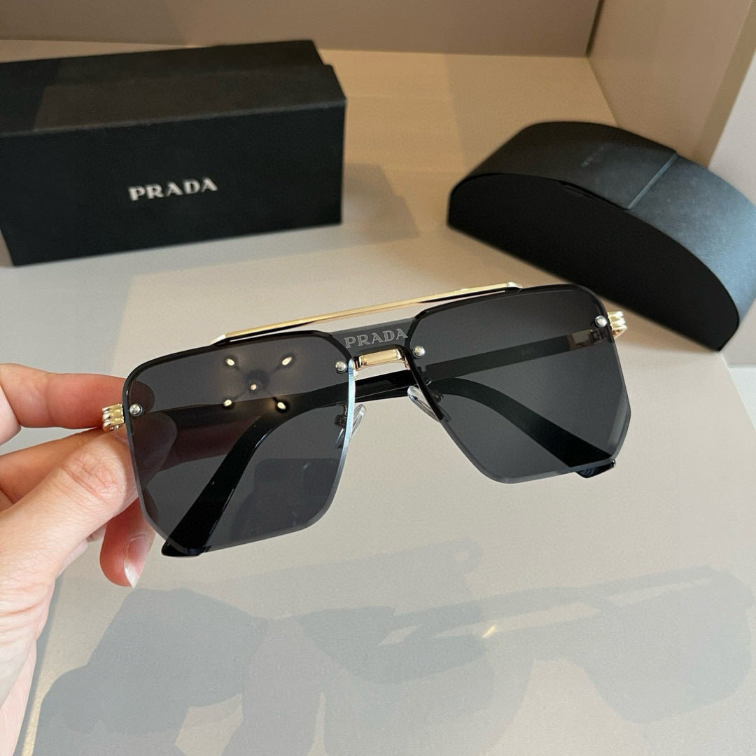 Prada Polarized Fashion Gold Lens Sunglasses for Men - 358379 - detail image 6