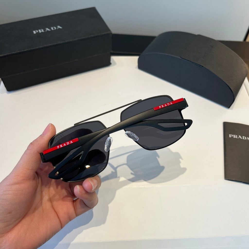 Prada Polarized Fashion Black Lens Sunglasses for Men - 158440 - detail image 7
