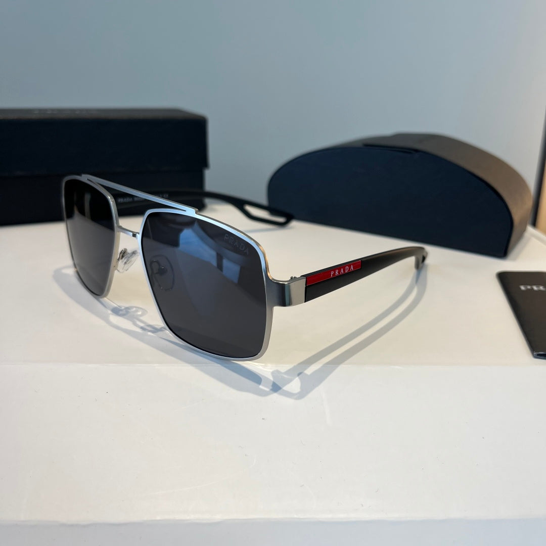 Prada Polarized Fashion Silver Lens Sunglasses for Men - 158441 - detail image 3