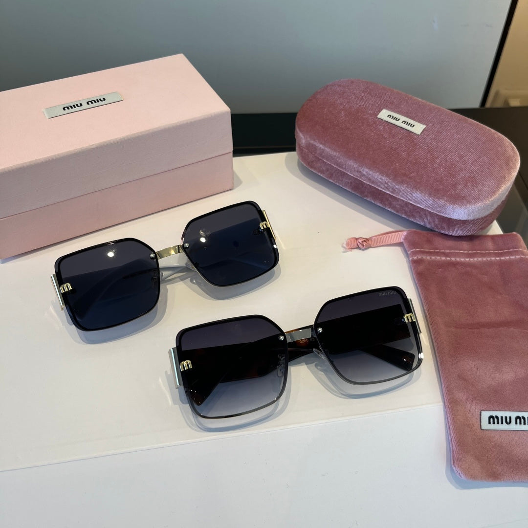 Miu Miu Lightweight Rimless Black Lens Sunglasses for Women - 432604 - detail image 11
