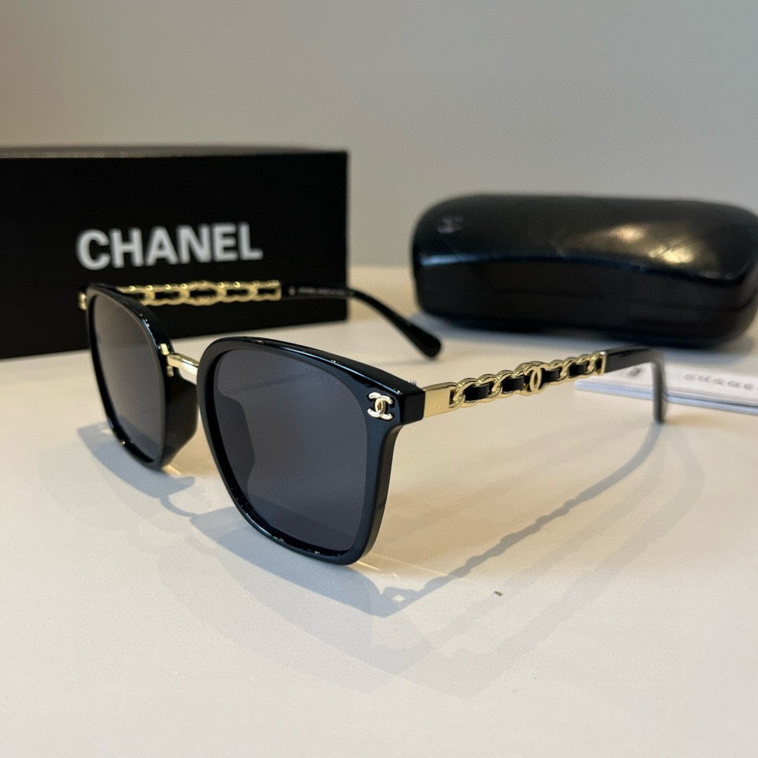 Chanel Oversized Black Lens Sunglasses for Men & Women - 997775 - detail image 3