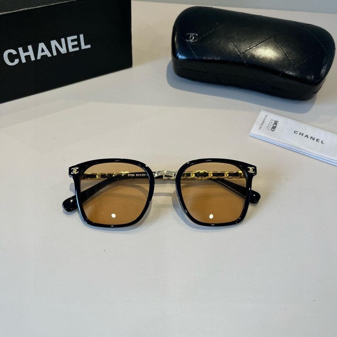 Chanel Oversized Gold Lens Sunglasses for Men & Women - 997776 - detail image 8