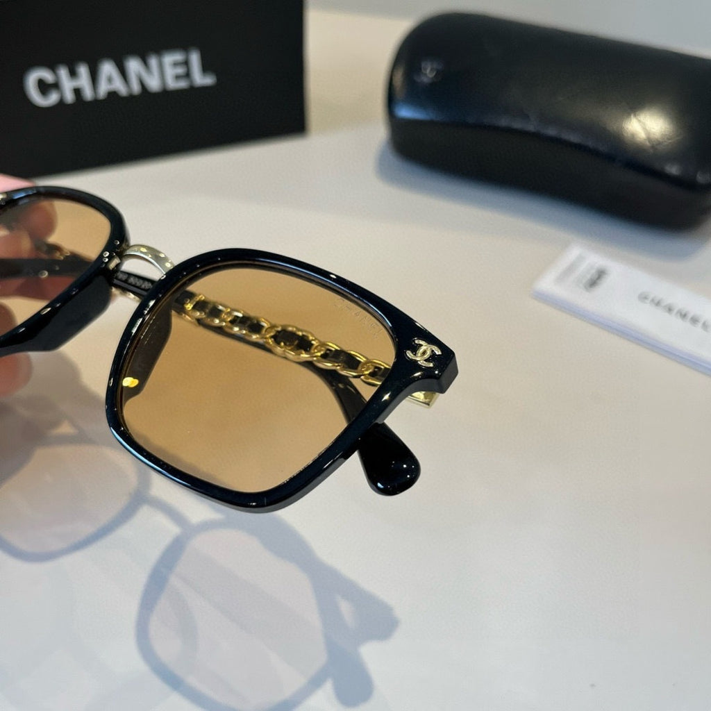 Chanel Oversized Gold Lens Sunglasses for Men & Women - 997776 - detail image 6