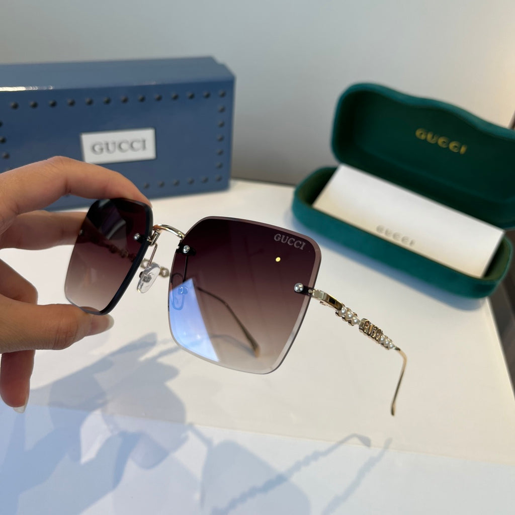 Gucci Oversized Silver Lens Sunglasses for Women - 398292 - detail image 4