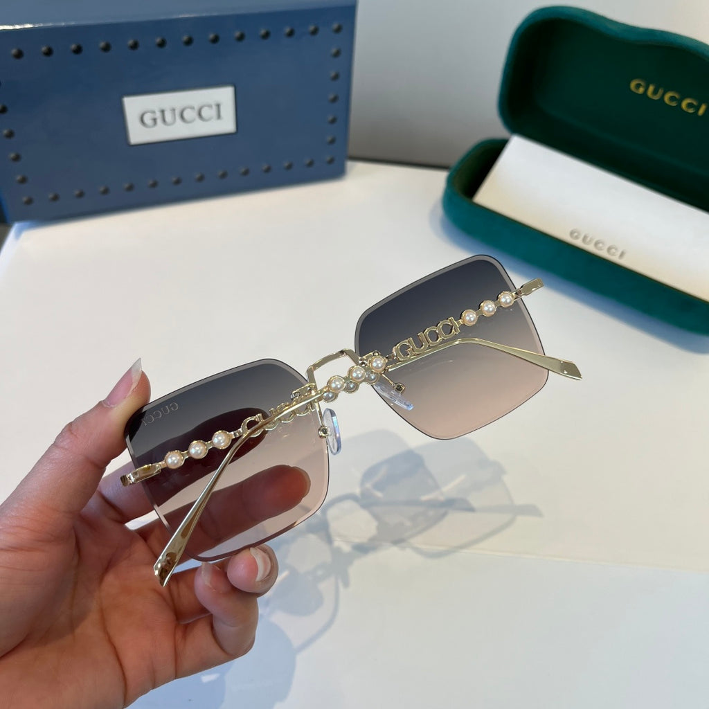 Gucci Oversized Silver Lens Sunglasses for Women - 398293 - detail image 5