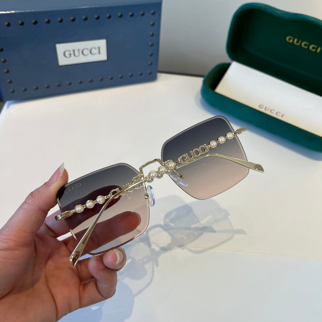 Gucci Oversized Silver Lens Sunglasses for Women - 997564 - detail image 5
