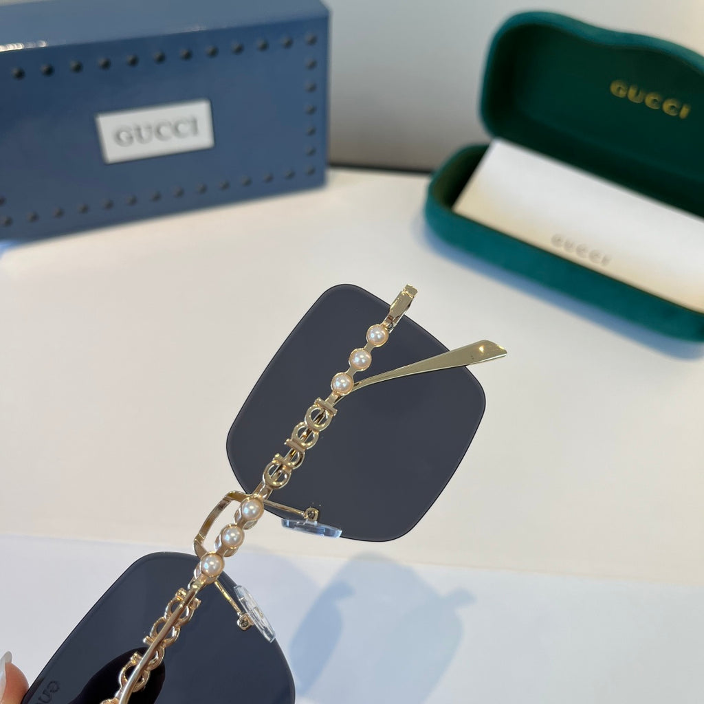 Gucci Oversized Silver Lens Sunglasses for Women - 398294 - detail image 5