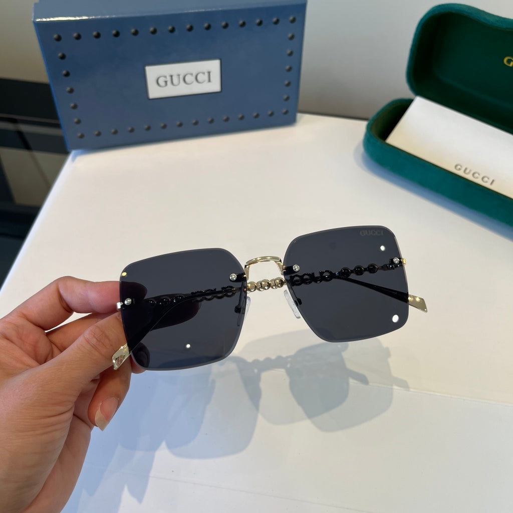 Gucci Oversized Silver Lens Sunglasses for Women - 398294 - detail image 7