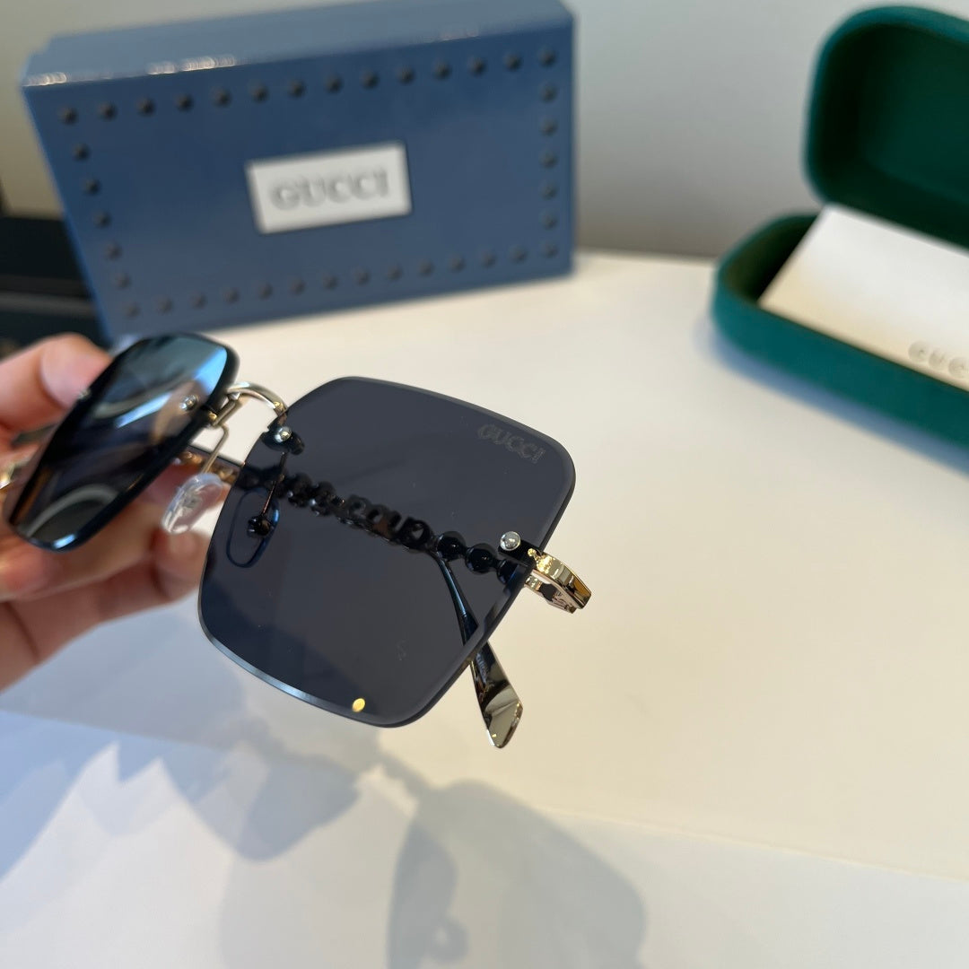 Gucci Oversized Silver Lens Sunglasses for Women - 398294 - detail image 6