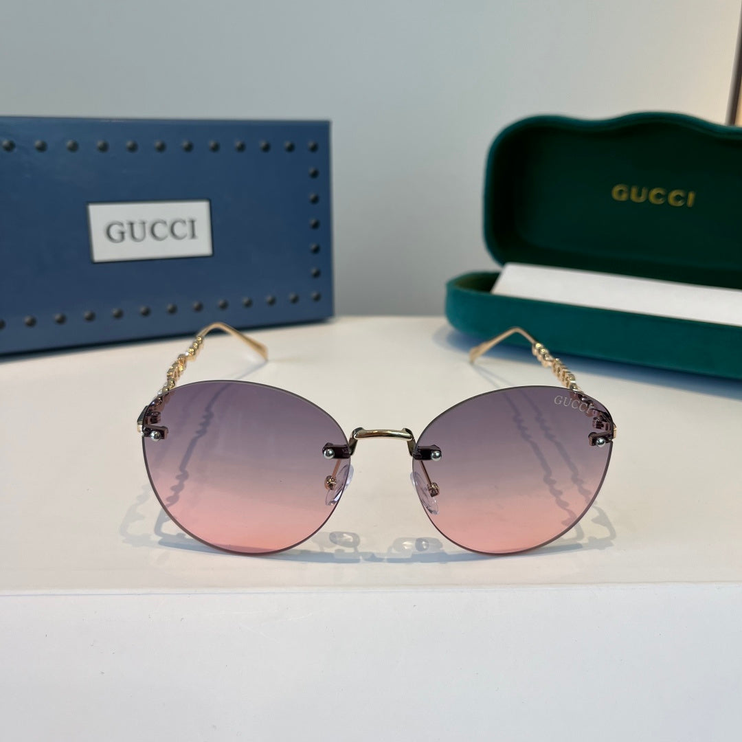 Gucci Oversized Silver Lens Sunglasses for Women - 398295 - detail image 2