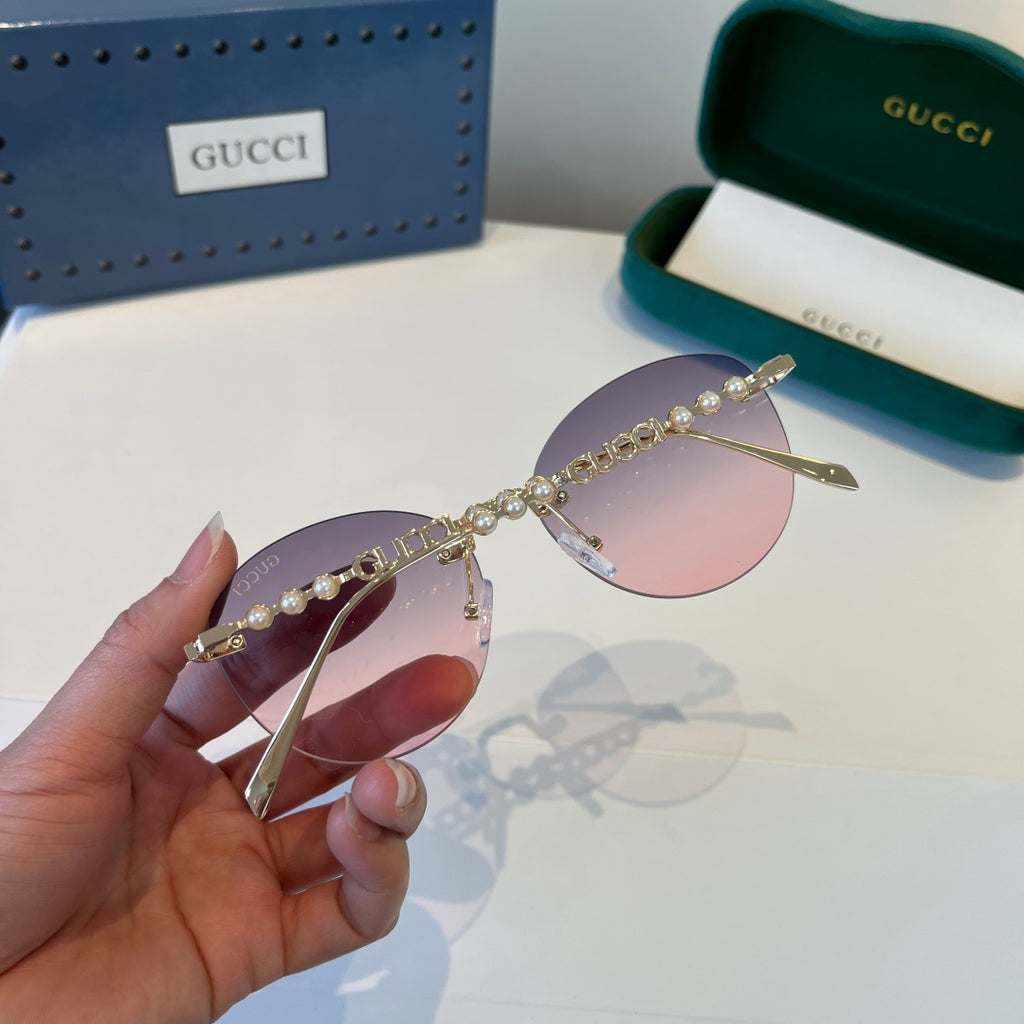 Gucci Oversized Silver Lens Sunglasses for Women - 398295 - detail image 9