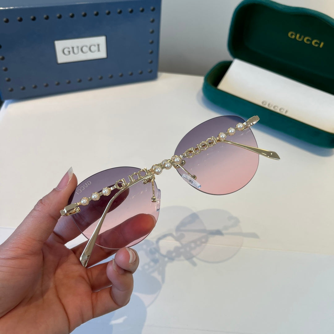 Gucci Oversized Silver Lens Sunglasses for Women - 398295 - detail image 9