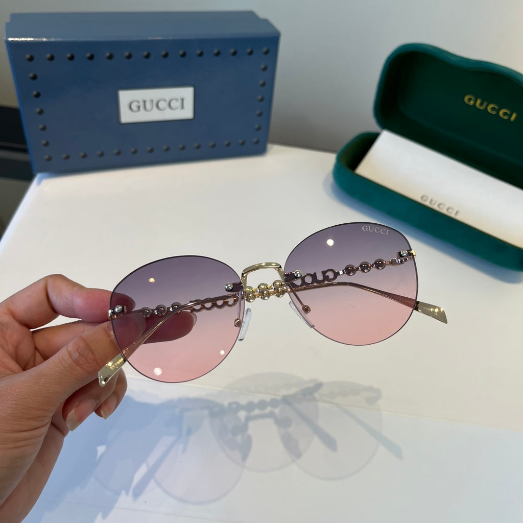 Gucci Oversized Silver Lens Sunglasses for Women - 398295 - detail image 6