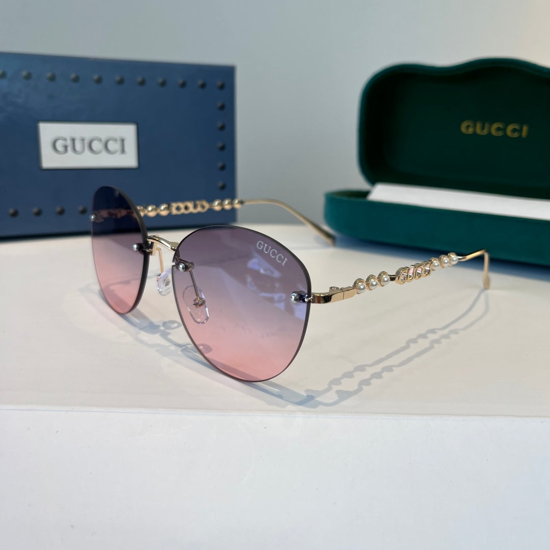 Gucci Oversized Silver Lens Sunglasses for Women - 398295 - detail image 3