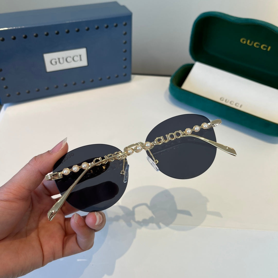 Gucci Oversized Silver Lens Sunglasses for Women - 398296 - detail image 8