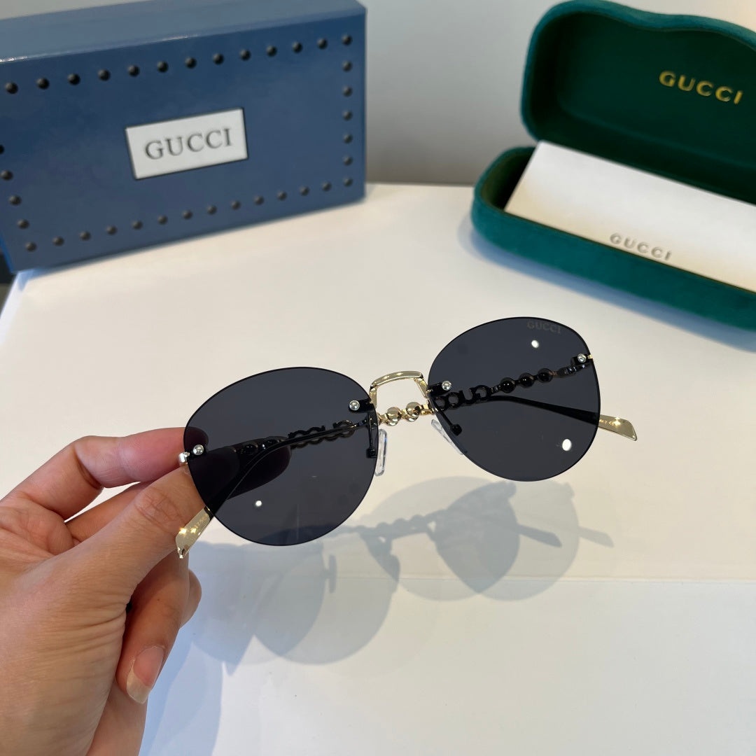 Gucci Oversized Silver Lens Sunglasses for Women - 398296 - detail image 10