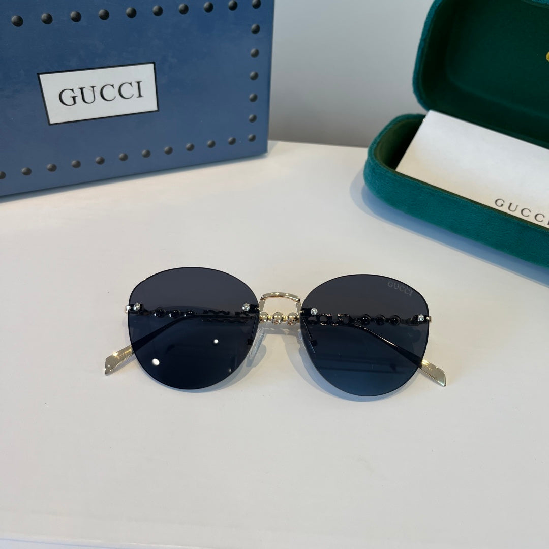 Gucci Oversized Silver Lens Sunglasses for Women - 398296 - detail image 5