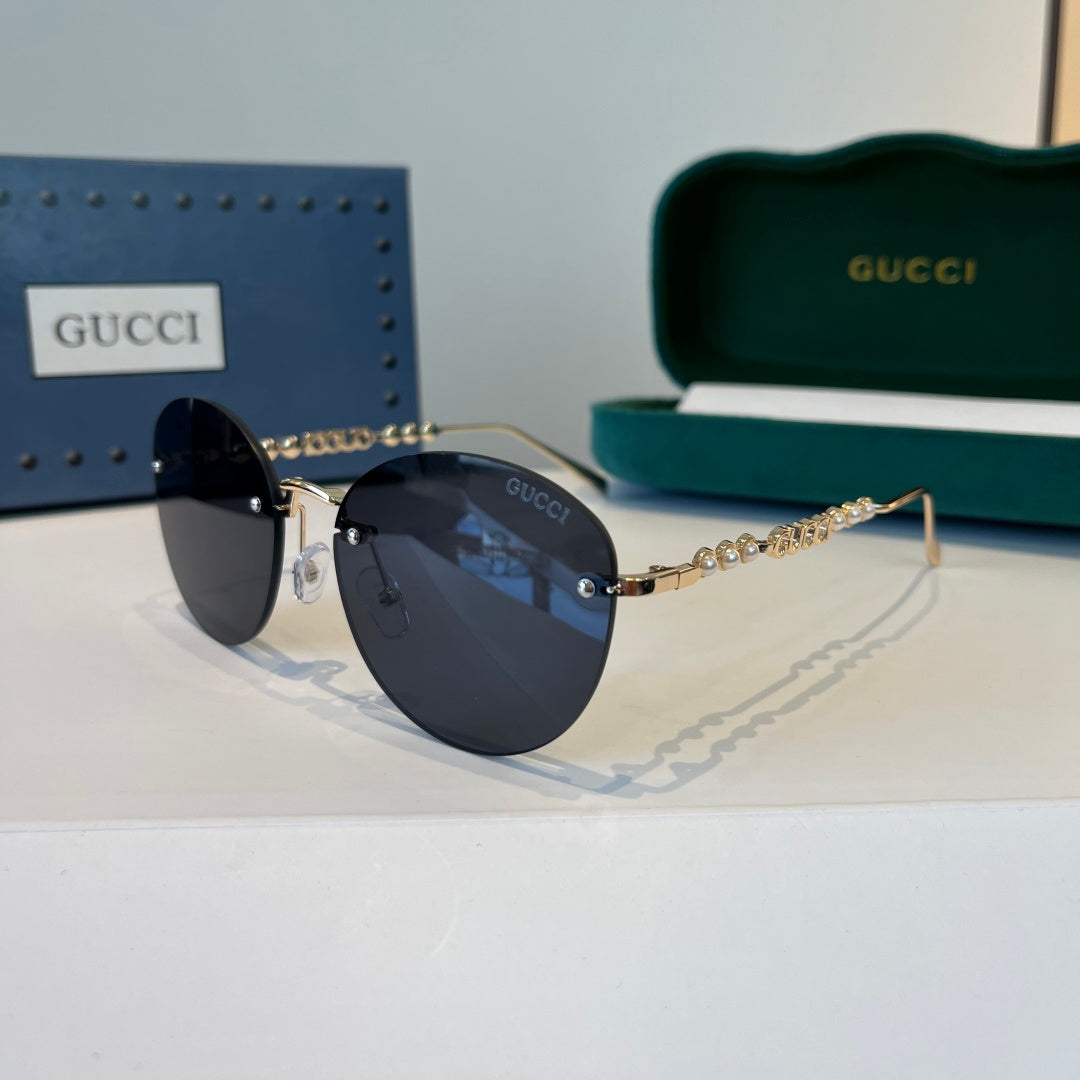 Gucci Oversized Silver Lens Sunglasses for Women - 398296 - detail image 3