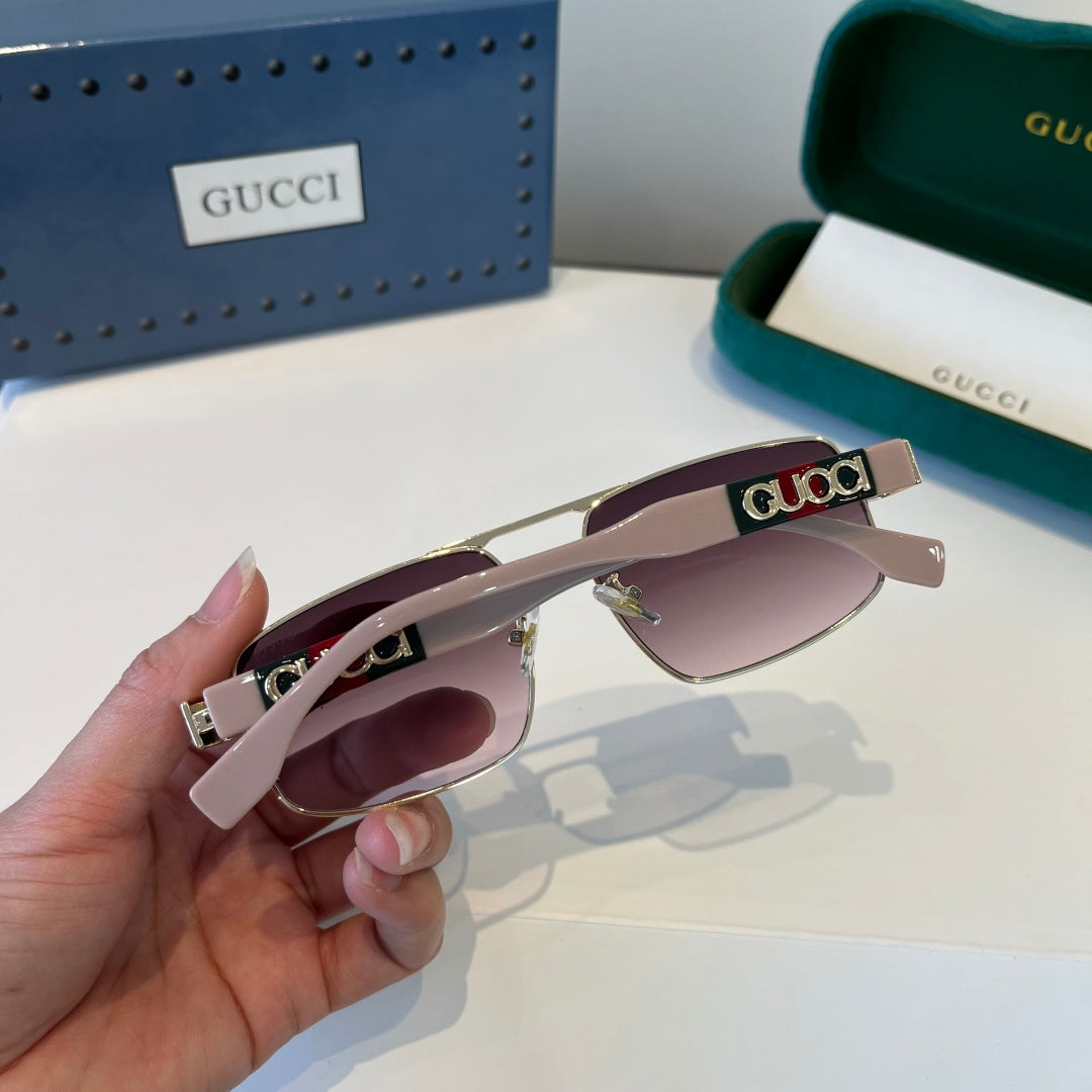 Gucci Oversized Silver Lens Sunglasses for Women - 398298 - detail image 9