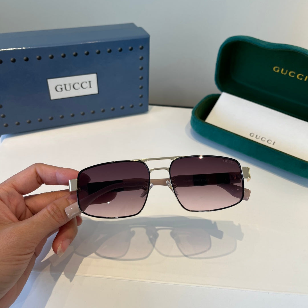 Gucci Oversized Silver Lens Sunglasses for Women - 398298 - detail image 5