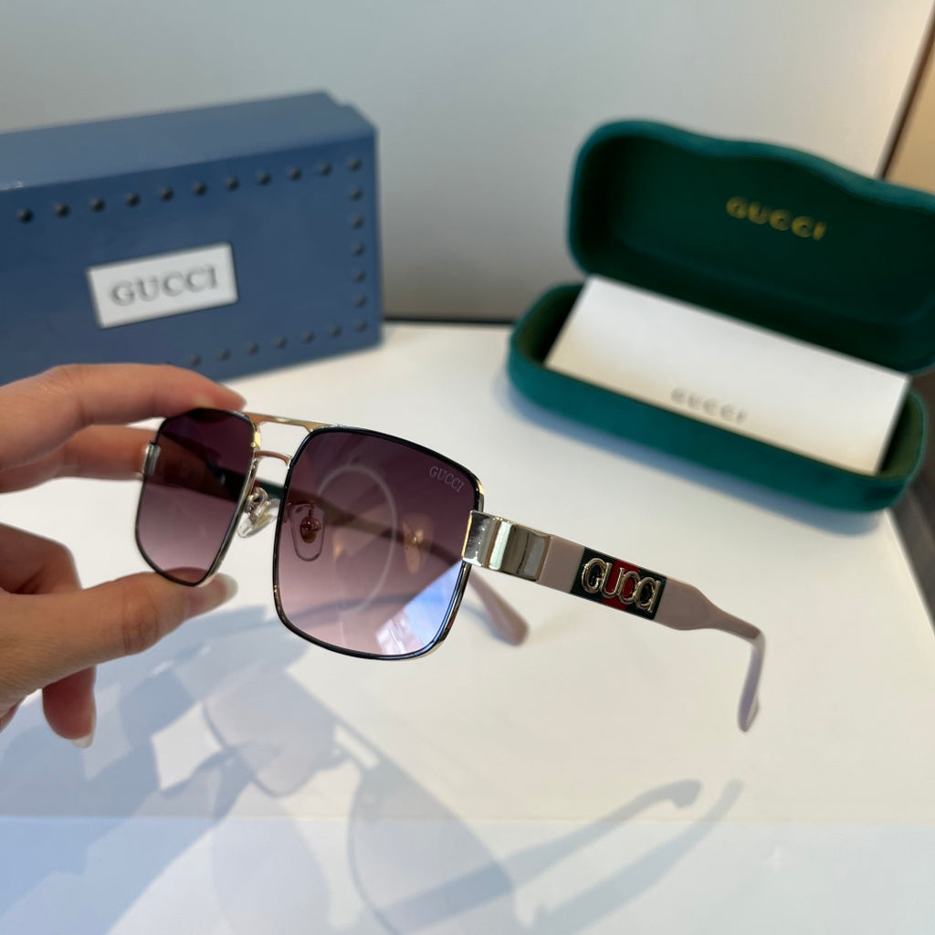 Gucci Oversized Silver Lens Sunglasses for Women - 398298 - detail image 4
