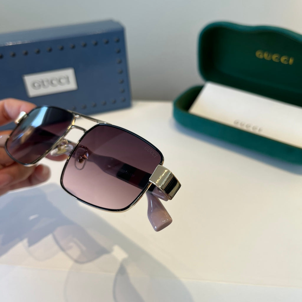 Gucci Oversized Silver Lens Sunglasses for Women - 398298 - detail image 7