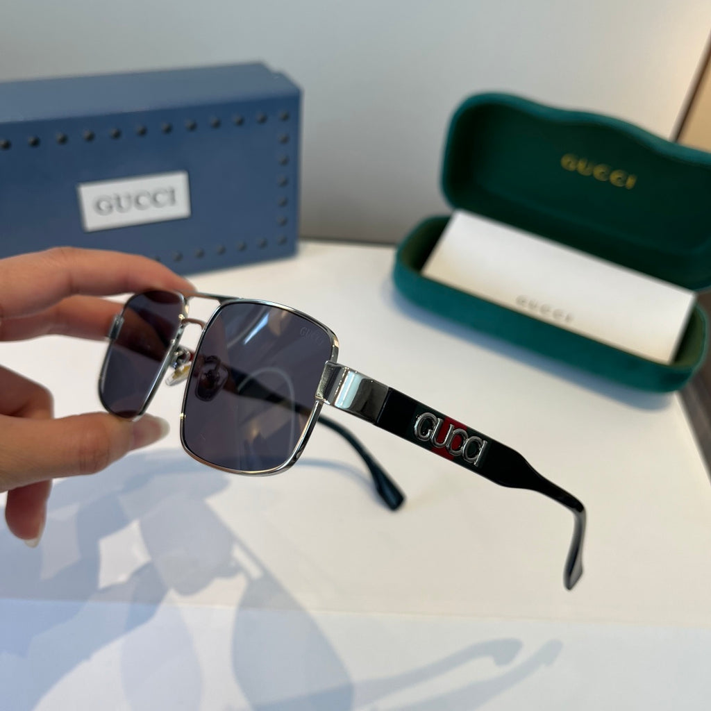 Gucci Oversized Silver Lens Sunglasses for Women - 398299 - detail image 4