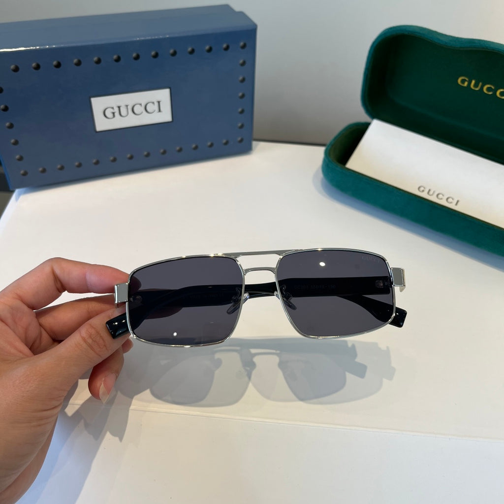 Gucci Oversized Silver Lens Sunglasses for Women - 398299 - detail image 10