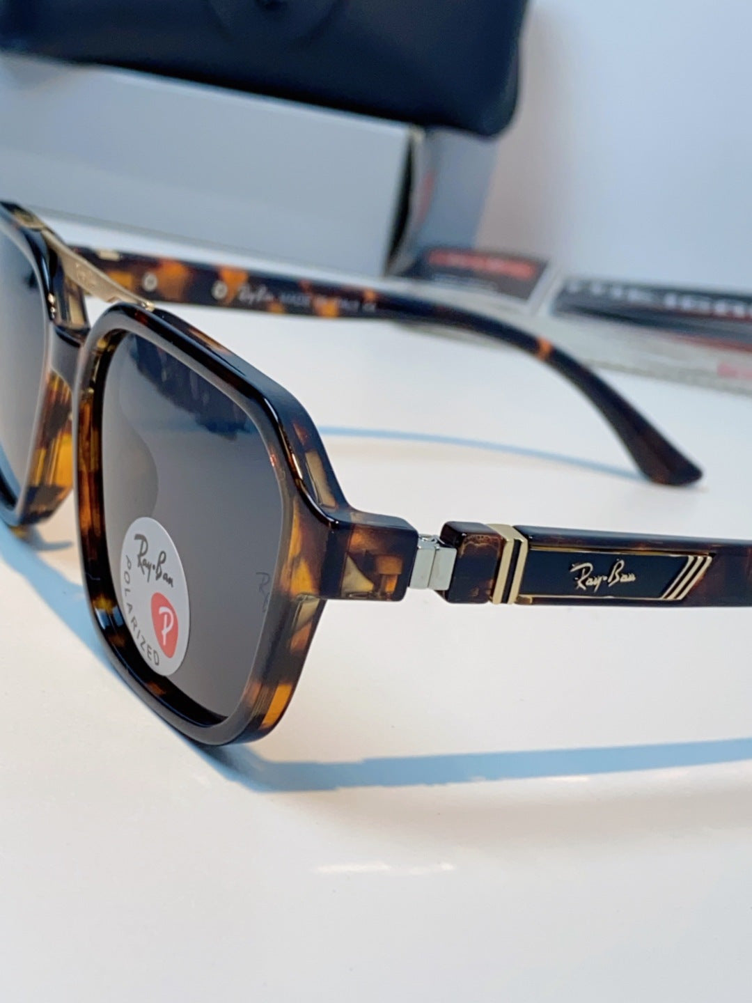 Ray-Ban RB8970 Polarized Square Black Lens Sunglasses for Men & Women - 433137 - detail image 7