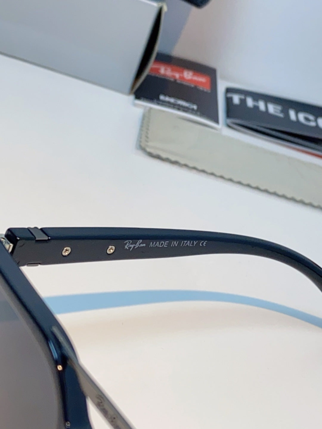 Ray-Ban RB8970 Polarized Square Black Lens Sunglasses for Men & Women - detail image 8