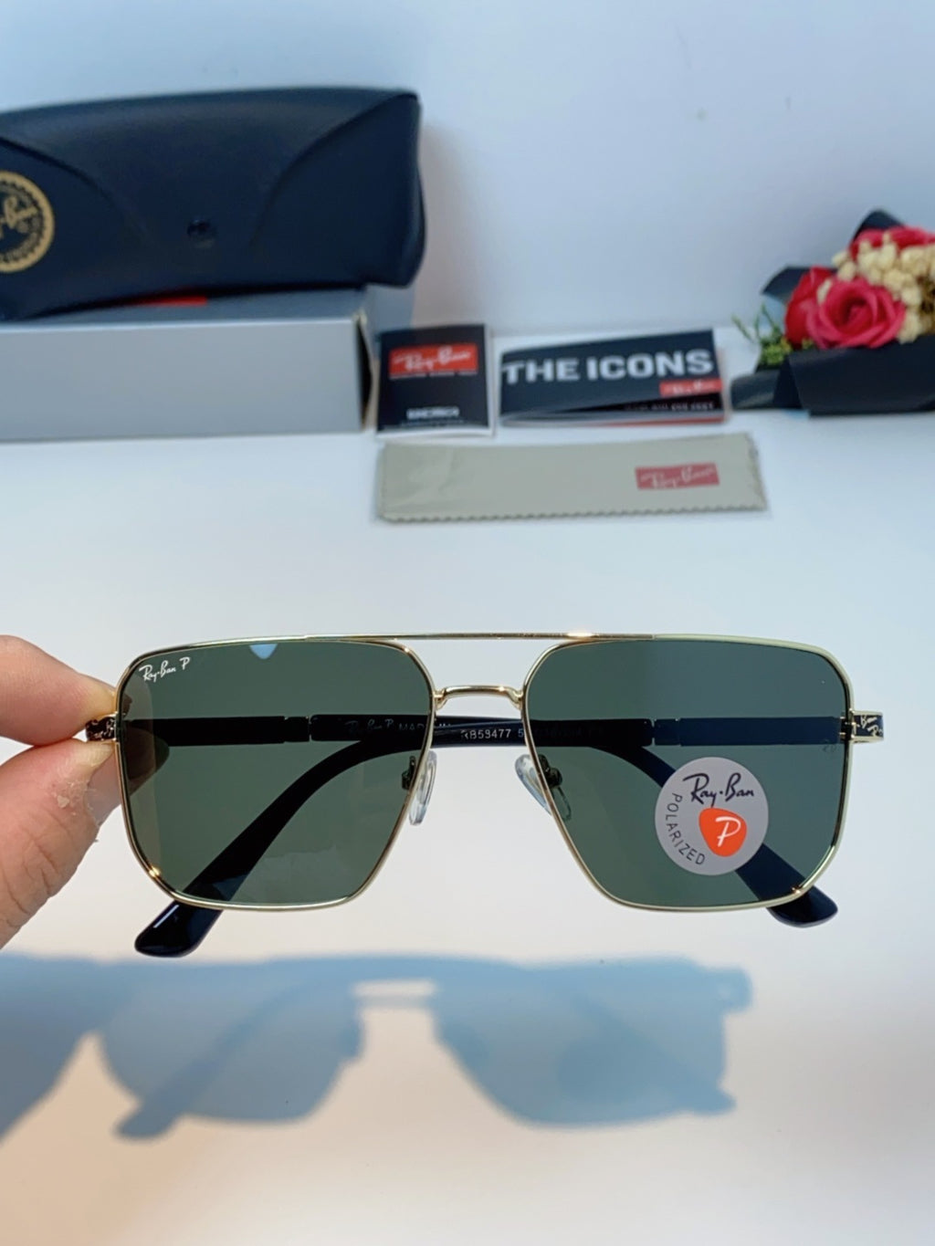 Ray-Ban RB58477 Polarized Oversized Black Lens Sunglasses for Men & W - 433128 - detail image 4