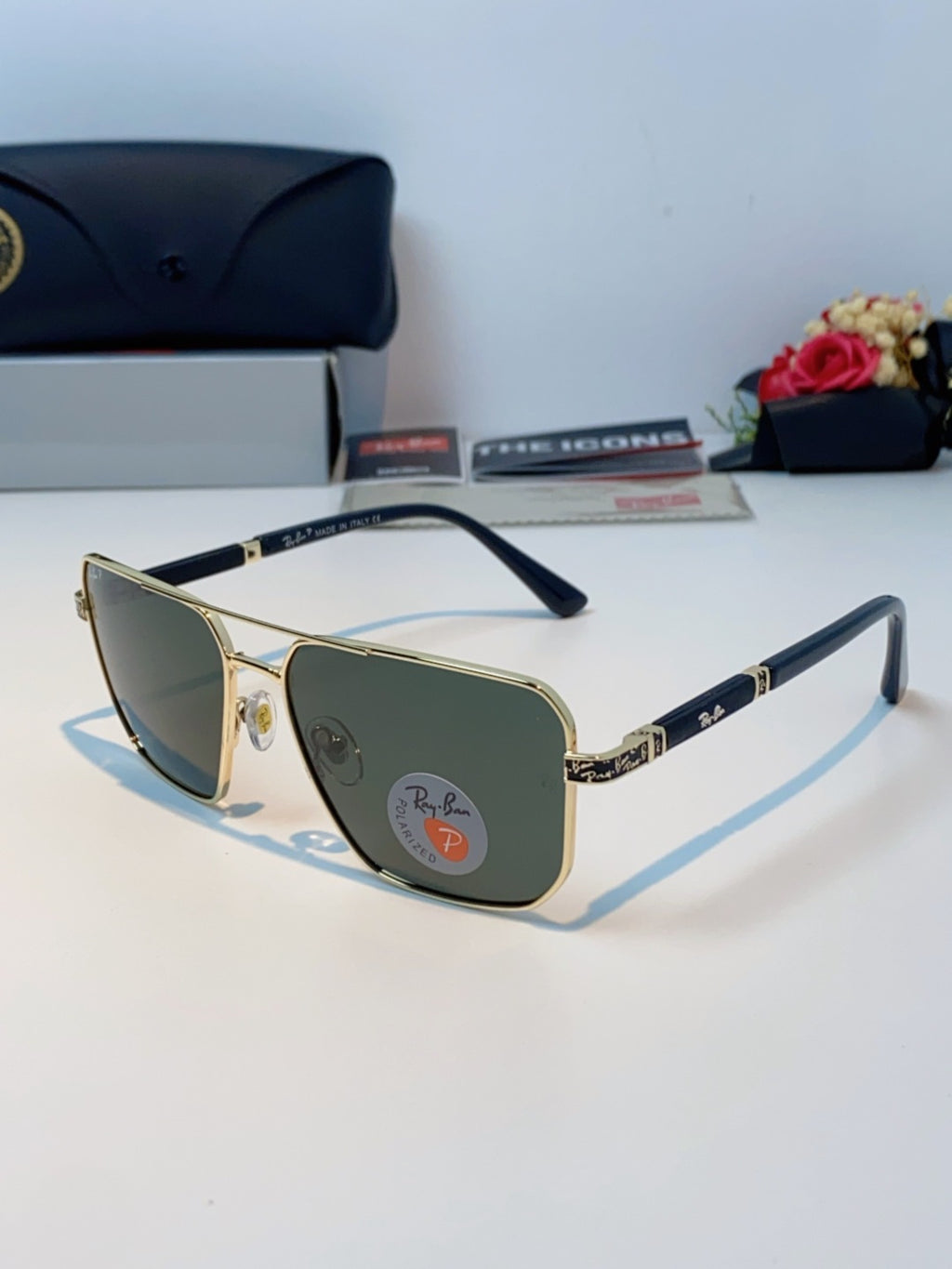 Ray-Ban RB58477 Polarized Oversized Black Lens Sunglasses for Men & W - 433128