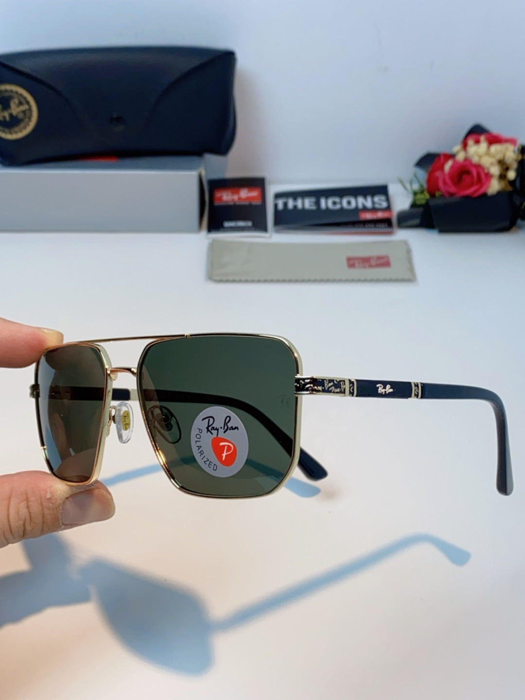 Ray-Ban RB58477 Polarized Oversized Black Lens Sunglasses for Men & W - 433128 - detail image 6