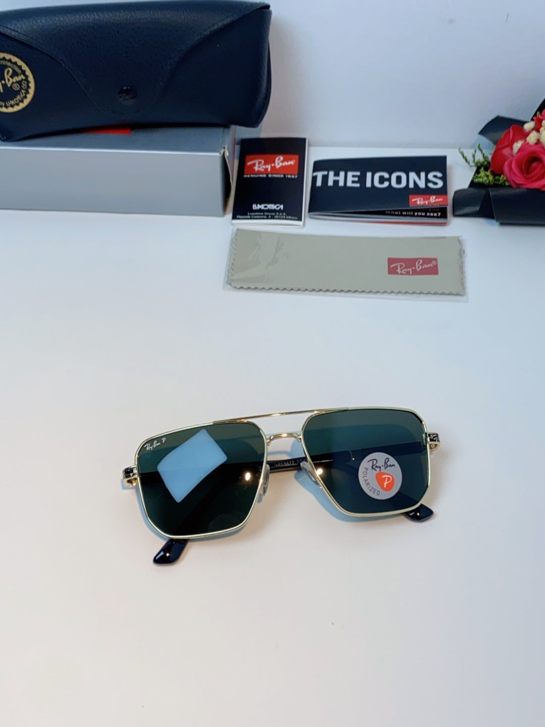 Ray-Ban RB58477 Polarized Oversized Black Lens Sunglasses for Men & W - 433128 - detail image 9