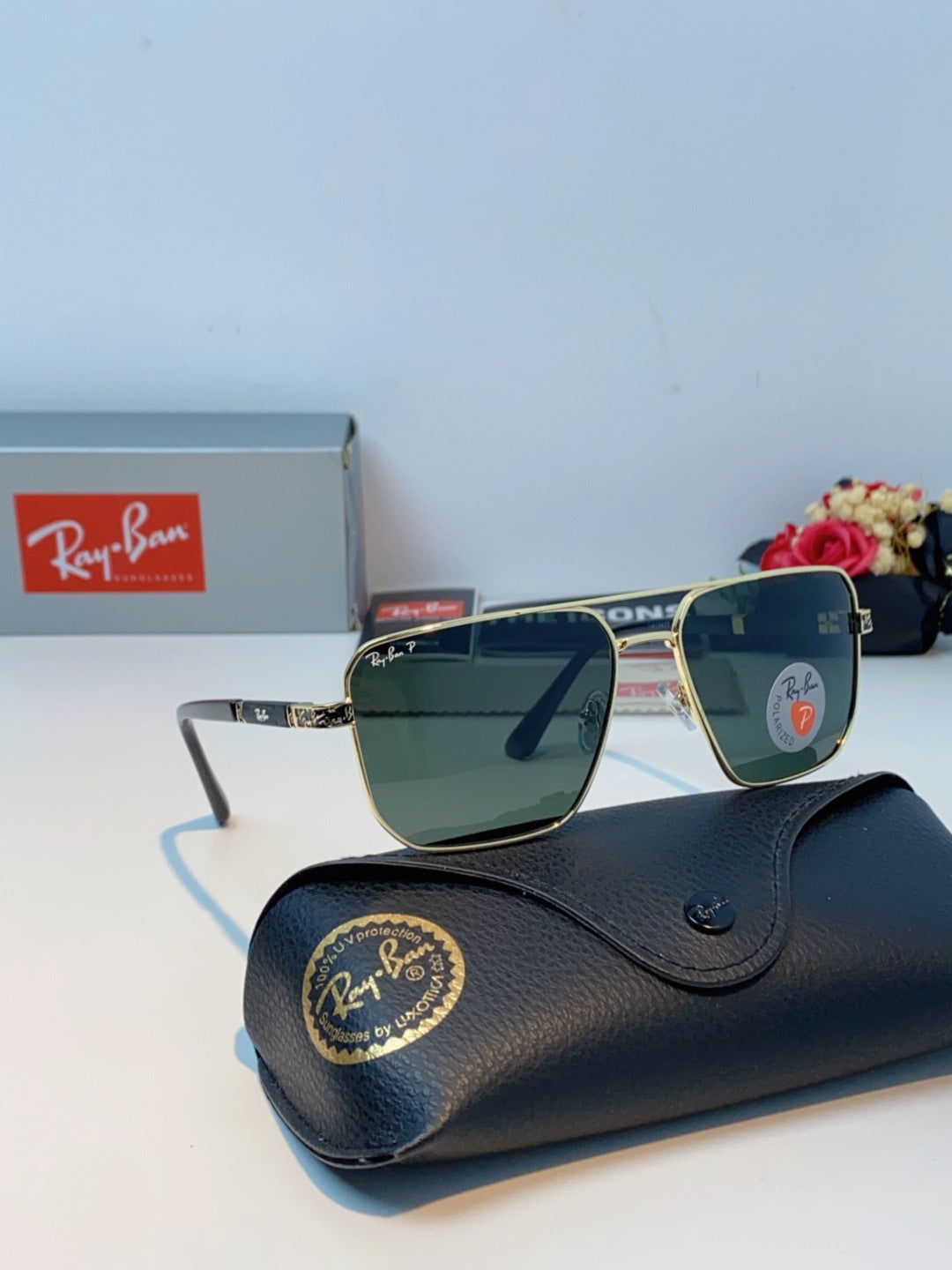 Ray-Ban RB58477 Polarized Oversized Black Lens Sunglasses for Men & W - 433128 - detail image 10